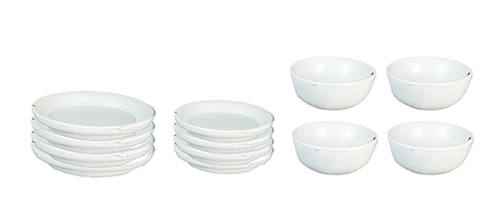 White Dishes Set, 12 pc.